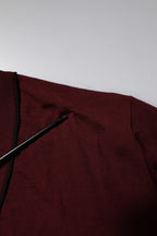Maroon Cashmere V-neck Men Pullover Sweater