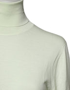 Light Green Wool Turtleneck Pullover Sweater