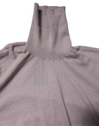Brown Cashmere Turtleneck Pullover Sweater