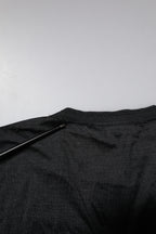 Dark Gray Silk V-neck Short Sleeves T-shirt