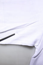 White Printed Cotton Crew Neck Tee T-shirt