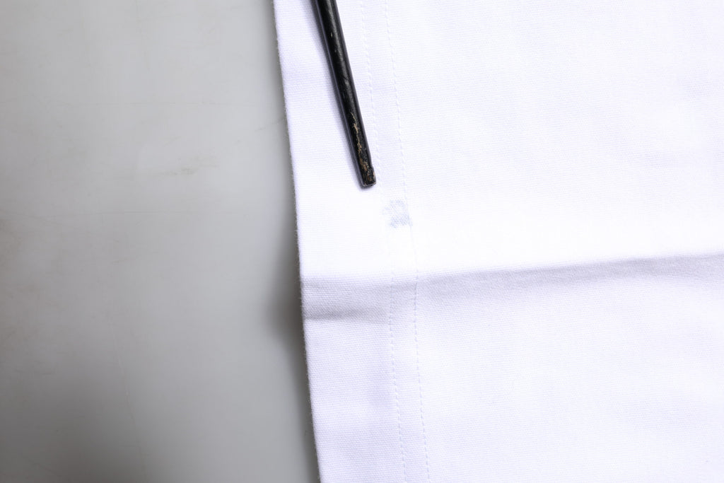 White Printed Cotton Crew Neck Tee T-shirt