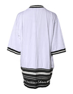 White Cotton DG Fashion Crew Neck Tee T-shirt