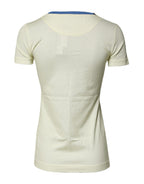 Light Yellow Cotton Short Sleeve T-shirt
