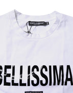 White Bellissima Cotton Crew Neck T-shirt