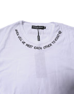 White Cotton Sleeveless Printed Tank T-shirt