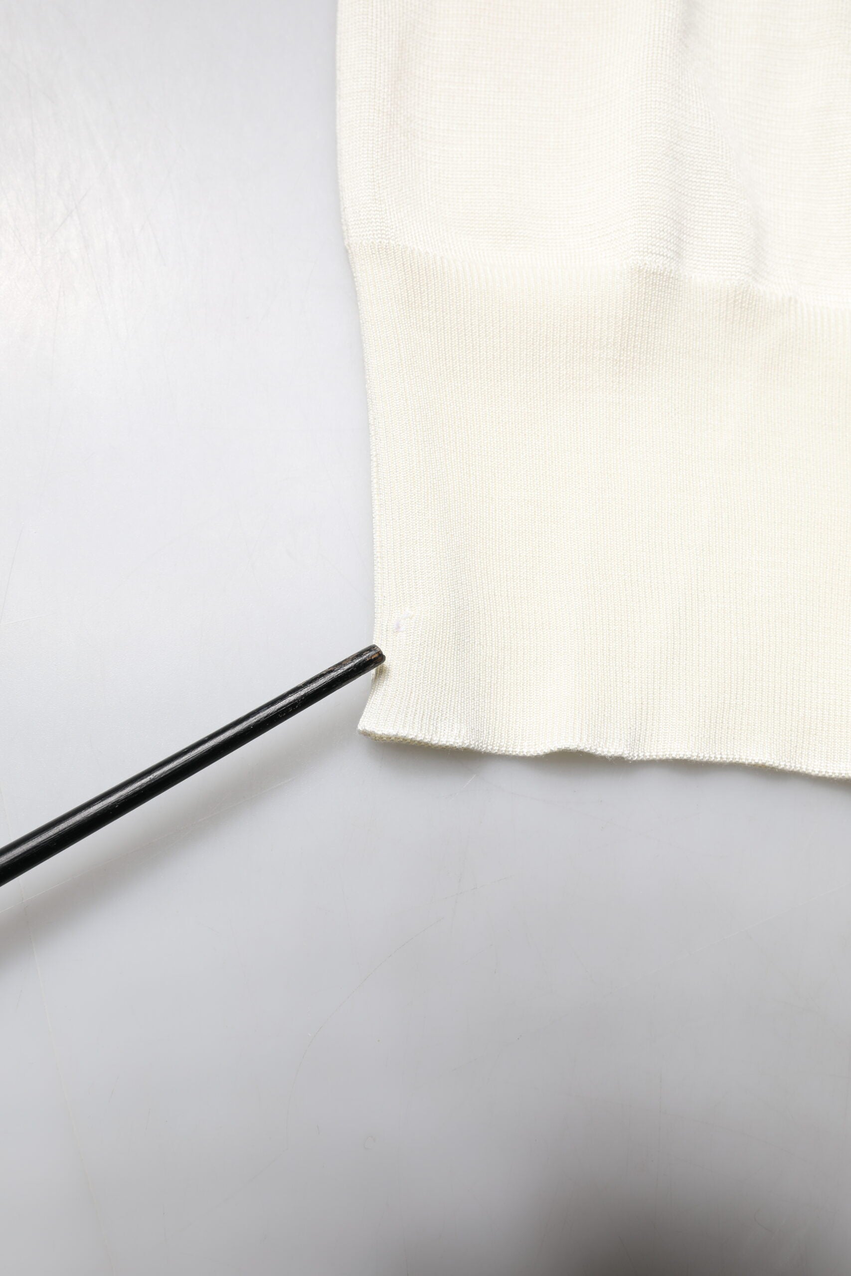 Cream Short Sleeve Silk Round Neck Blouse Top