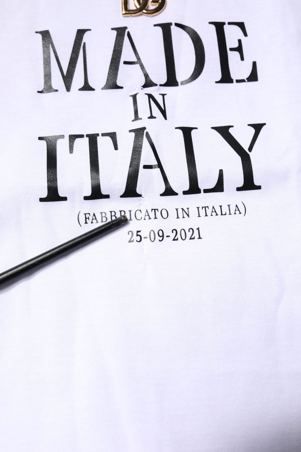 White Printed Round Neck Top Cotton T-shirt