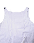 White Cotton Sleeveless Round Neck Tank Top