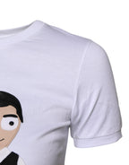 White #DGFAMILY Embroidery Cotton T-shirt