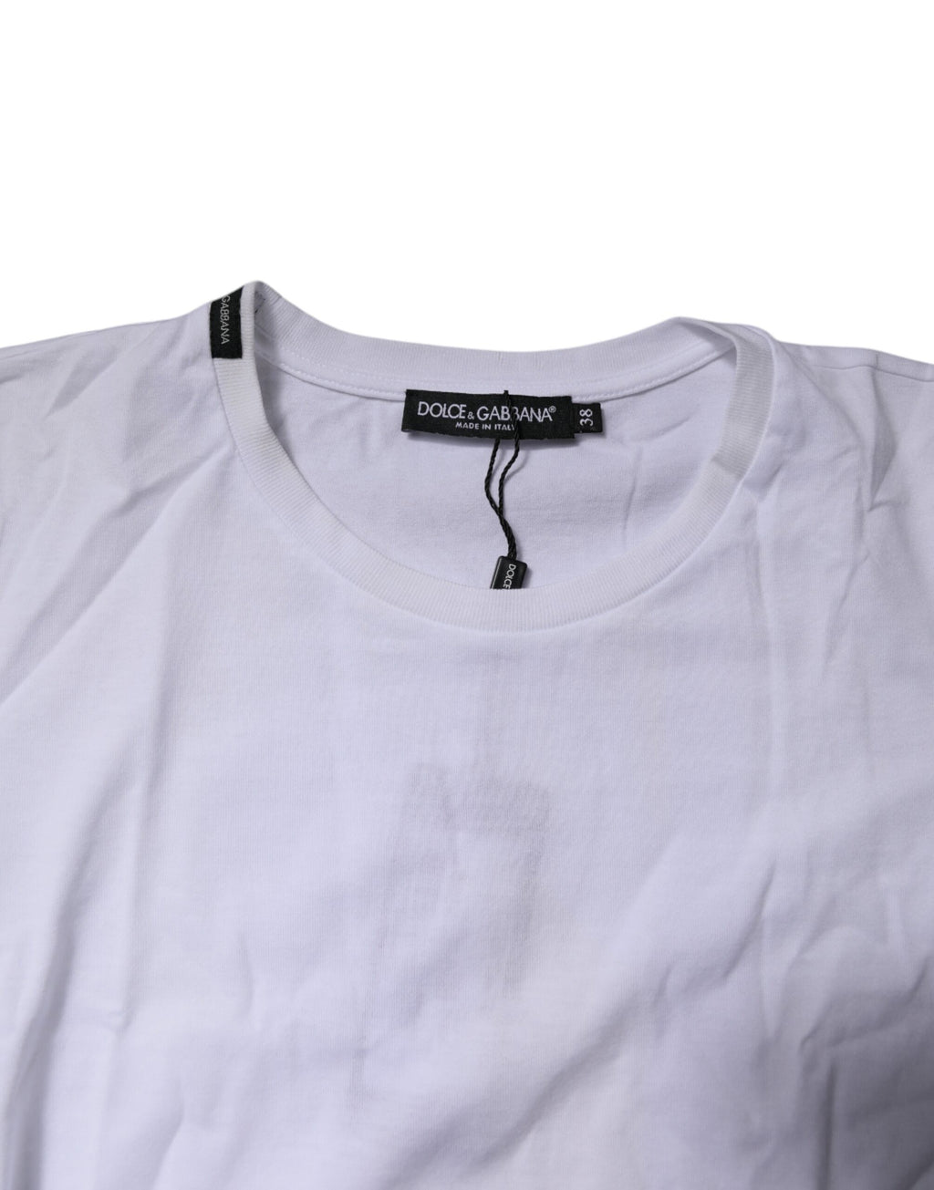 White Short Sleeves Round Neck Top T-shirt