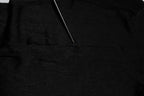 Black Knit Long Sleeves Turtleneck Slim Top