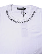 White Cotton Sleeveless Printed Tank T-shirt