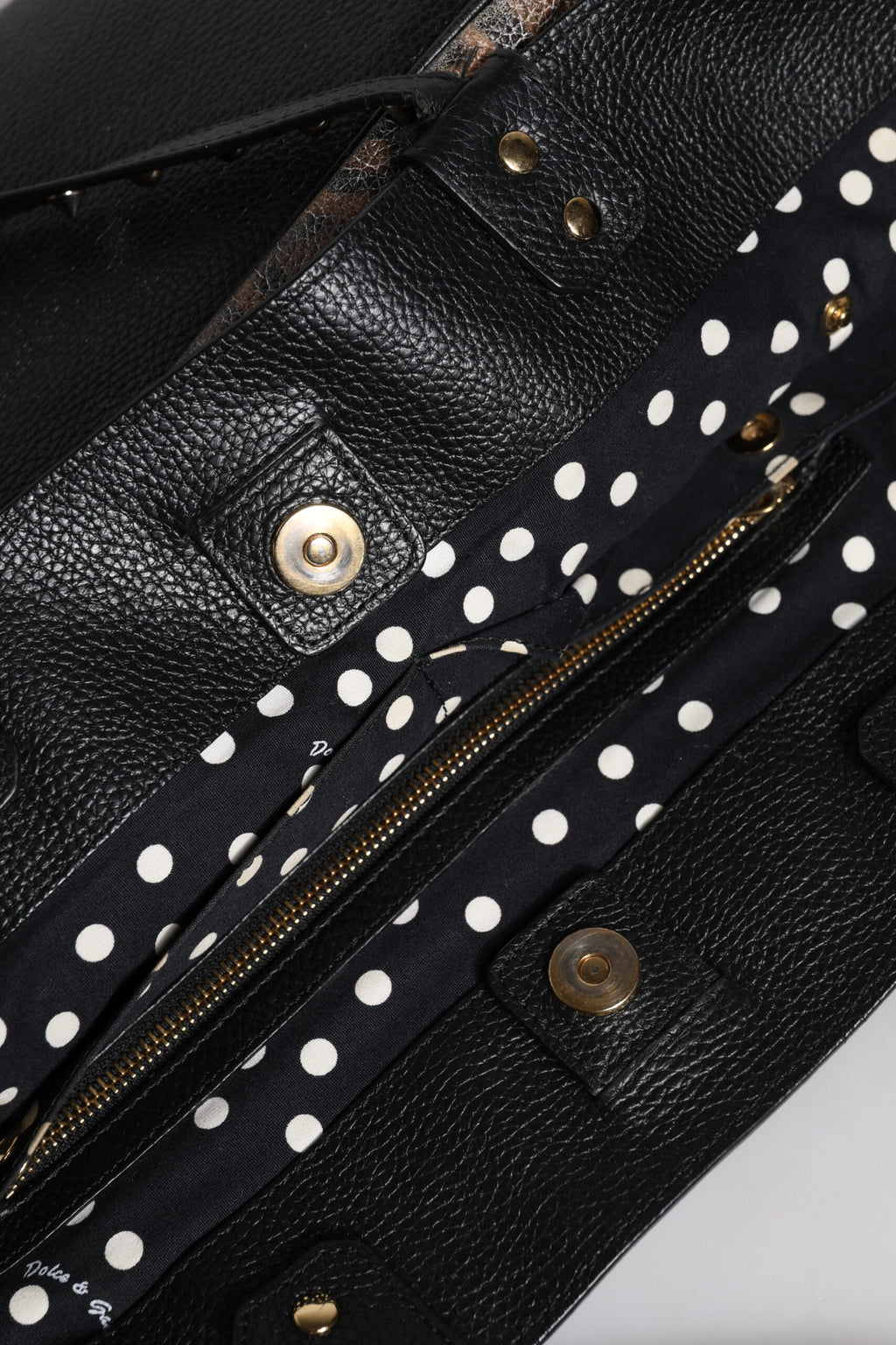 Brown Leopard BEATRICE Leather Logo Plaque Tote Bag