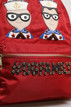 Red #DGFAMILY VULCANO Embellishment Backpack Bag