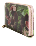 Multicolor Fig Fruit Dauphine Leather Zip Around Continental Wallet