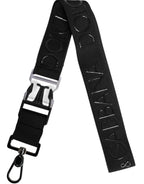 Black Stretch Polyester Rubberised DG Logo Keychain