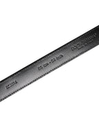 Gray Leather Silver Tone Metal Buckle Belt