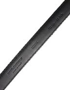 Black White Silver Tone Metal Buckle Belt