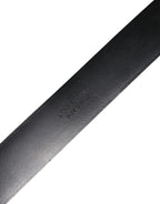 Black Leather Metal Buckle Classic Belt