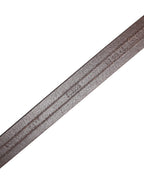 Burgundy Leather Metal Logo Buckle Belt