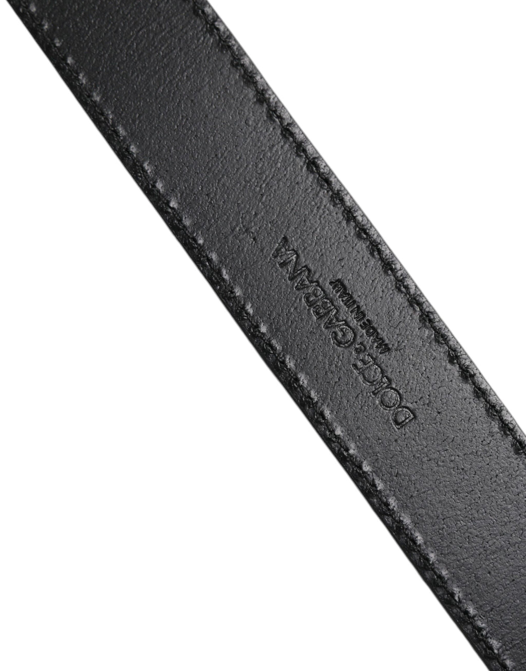 Silver Classic Gold Logo Plaque Buckle Belt