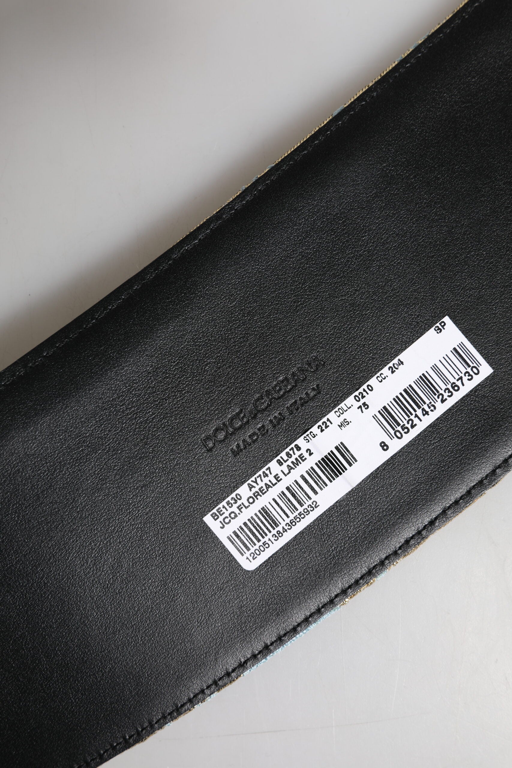 Multicolor Floral Jacquard Wide Waist Belt