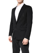 Black Wool Slim Fit Coat Blazer Jacket Suit