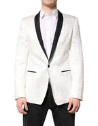 White Black Single Breasted Coat Blazer Suit