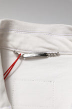 White Graffiti Cotton Stretch Denim Jacket
