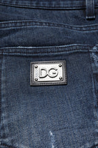 Blue Cotton Stretch Skinny Men Denim Jeans