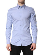 Light Blue Cotton SICILIA Dress Formal Shirt