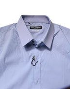 Light Blue Cotton SICILIA Dress Formal Shirt