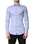 Light Blue Cotton SICILIA Dress Formal Shirt