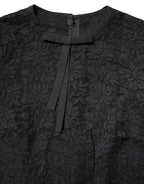 Black Lace STAFF Crew Neck Long Sleeves Top