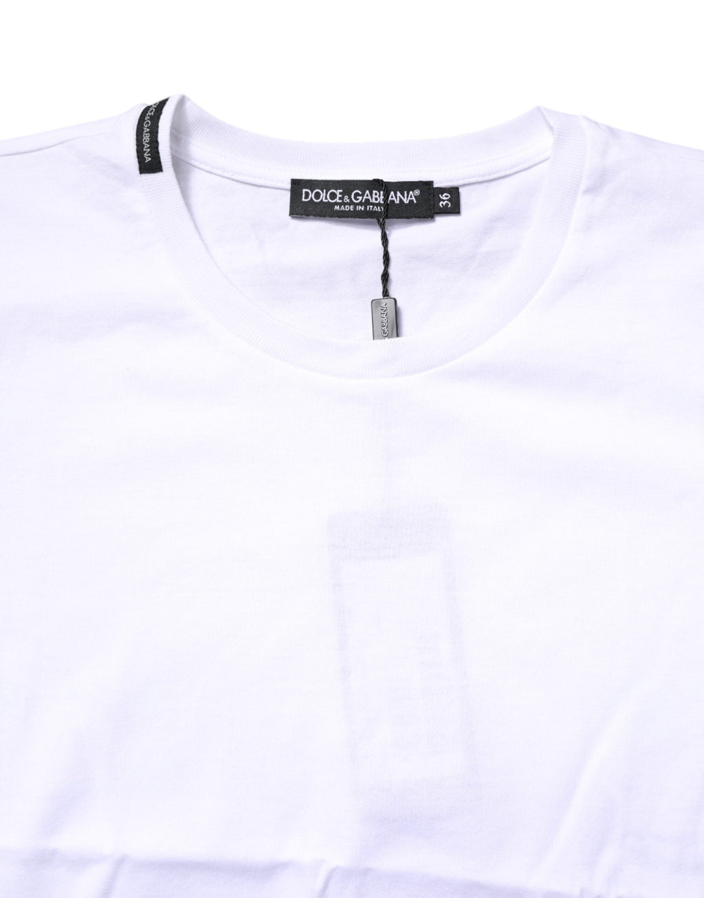 White Cotton Crew Neck Short Sleeves T-shirt