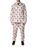 Multicolor Floral Print Cotton Pajama Set Sleepwear