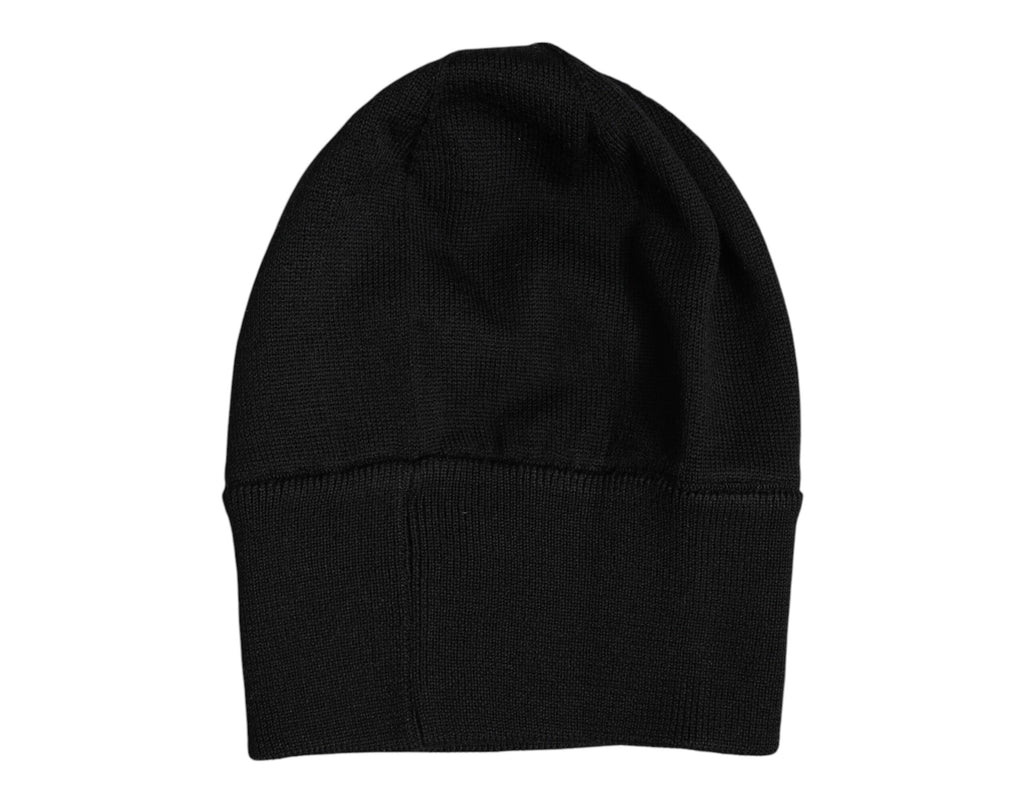 Black #DGLOVESLONDON Knitted Beanie Hat