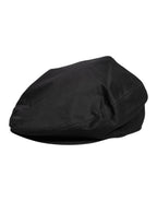 Black Cotton Newsboy Capello Cabbie Hat