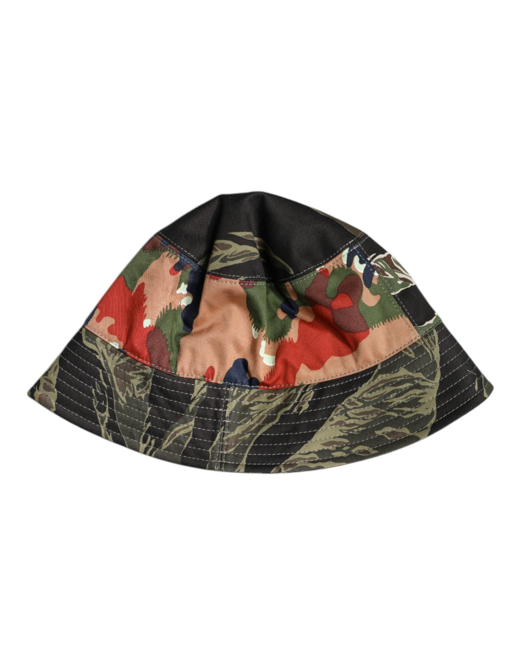 Multicolor DG Plaque Wide Brim Bucket Hat
