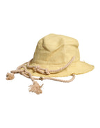 Yellow Cotton Wide Brim Bucket