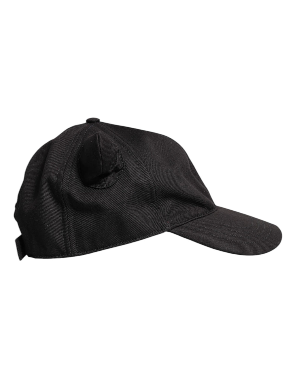 Black Cotton Logo Patch 6 Panels Baseball Cap