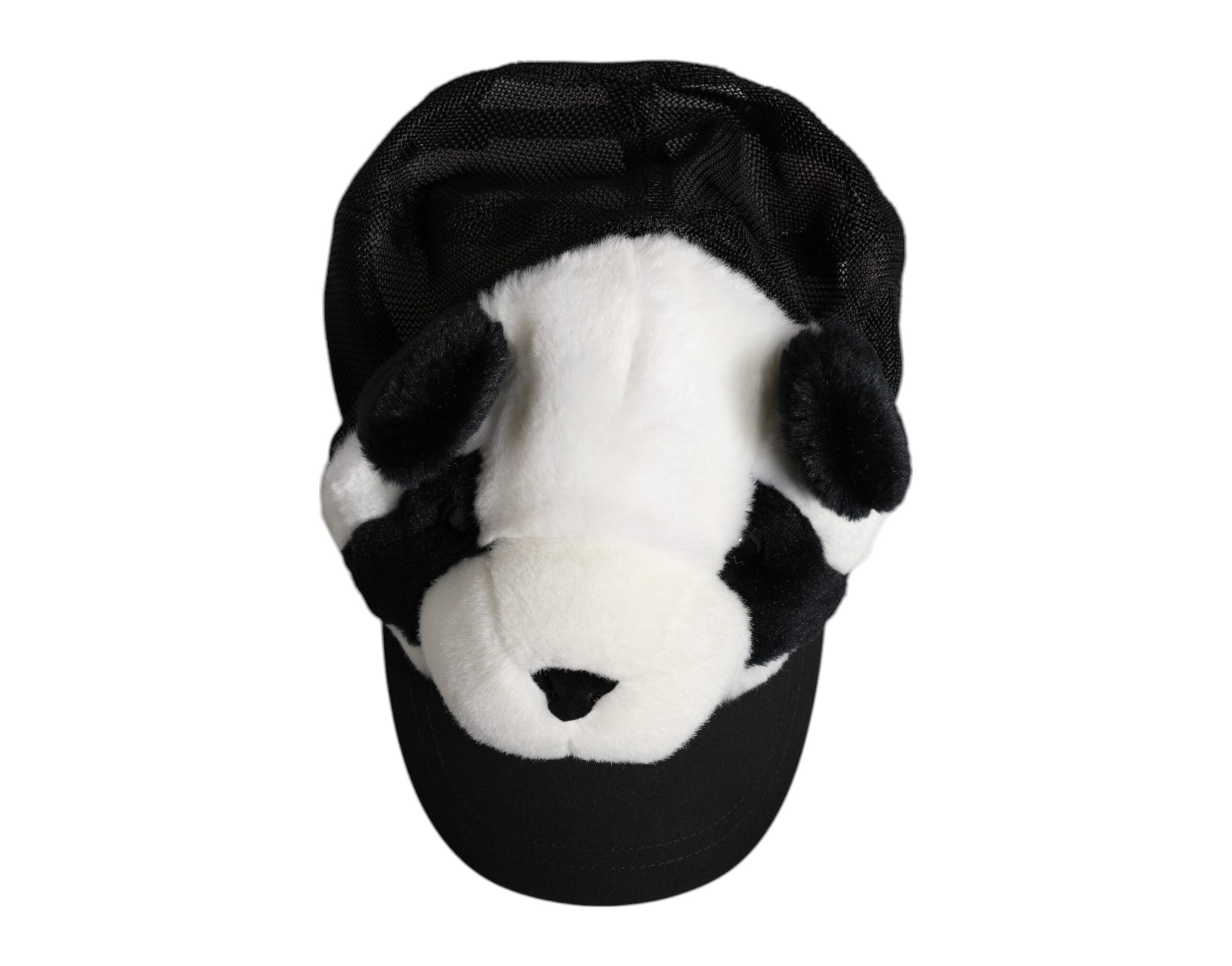 Black White Panda Fur Women Baseball Cap