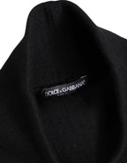 Black Cashmere Knitted Neck Warmer Foulard Scarf