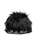 Black Faux Fur Bucket Hat