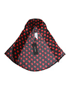 Black Red Hearts Polyester Hat