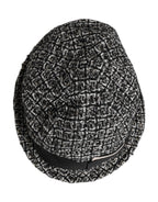 Black Cotton Blend Bucket Hat