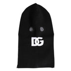 Black Cashmere Knitted Ski Mask Balaclava Hat
