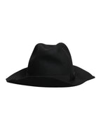Black Wide Brim Trilby Fedora Hat