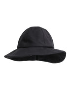 Black Cotton Wide Brim Bucket Hat